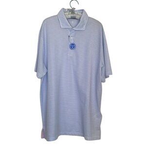 Ralph Lauren Blue and White Striped Pro Fit Polo Shirt sz XL